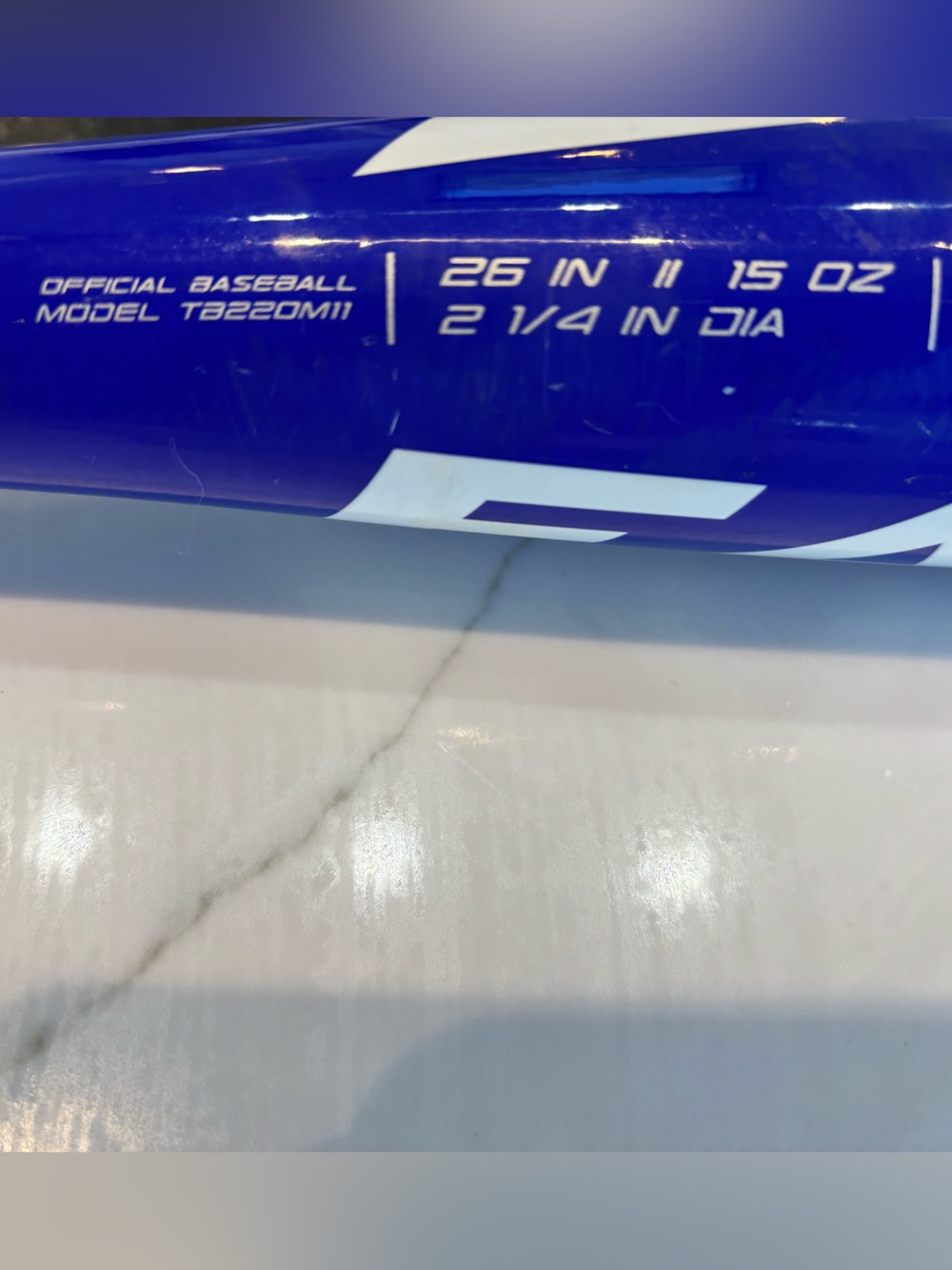 Easton Royal Blue Bat with White Logo and Red Accent - Picture 5 of 10
